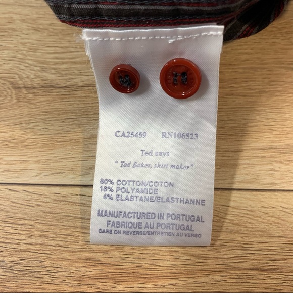 Ted Baker London Dress Shirt 5 42 Pinstripe Stripe - Picture 8 of 8